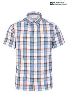 Niebieski - Męska bawełniana koszula Mountain Warehouse Holiday (K61565) | 170 zł