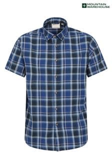 Mountain Warehouse Blue Weekender Mens Cotton Shirt (K61566) | €29