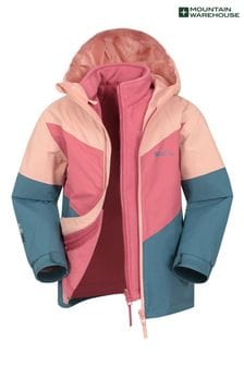 Mountain Warehouse Pink Lightning 3 in 1 Waterproof Jacket - Kids (K61705) | INR 6,174