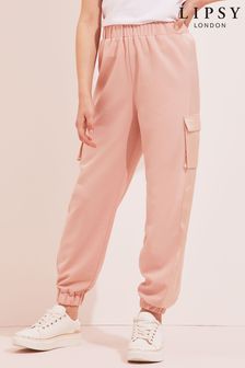 Lipsy Pink Cargo Satin Trim Cuffed Trousers (K61845) | INR 2,205 - INR 3,087