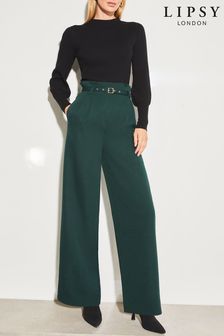 Lipsy Paperbag Wide Leg Belted Tailored Trousers