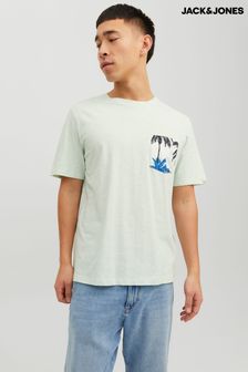 JACK & JONES White Print Pocket T-Shirt (K62793) | $26