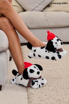 Loungeable Dalmation in a Bobble Hat Slipper