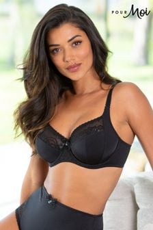 Pour Moi Black Aura Side Support Underwired Bra (K63411) | 12,650 Ft