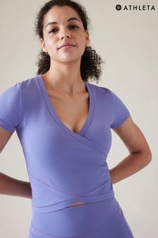 Athleta Purple Transcend Wrap T-Shirt (K63495) | €25