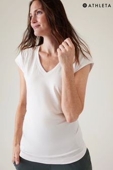 Blanco - Camiseta con cuello de pico Outbound de Athleta (K63509) | 64 €