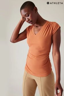 Athleta Orange Outbound V-Neck T-Shirt (K63510) | €15.50