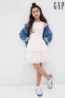 Gap White Eyelet Tiered Dress (K63793) | €22