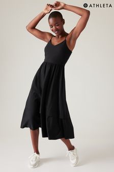 Athleta Black Elation V-Neck Hybrid Dress (K63989) | €46