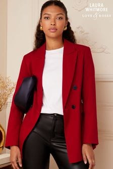 Love & Roses Deep Red Tailored Blazer (K64551) | 104 €