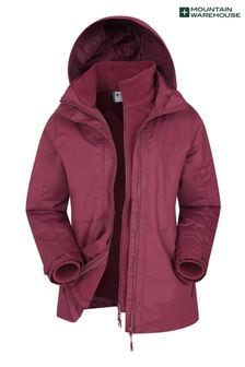 Mountain Warehouse Purple Fell Womens 3 in 1 Water-Resistant Jacket (K64700) | OMR29