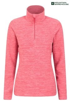 Mountain Warehouse Coral Pink Snowdon Melange Womens Half-Zip Fleece (K64747) | OMR13