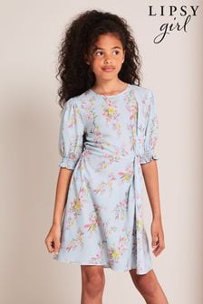 Lipsy Blue Floral Puff Sleeve Mini Dress (K64833) | €6.50 - €9