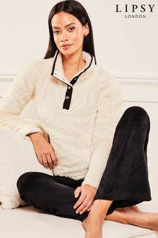 Miękki sweter Lipsy z kontrastowym wykończeniem i zapięciem na guziki (K65003) | 95 zł