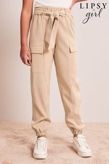 Lipsy Camel Tapered Leg Belted Cargo Trousers (K65054) | 12,490 Ft - 16,650 Ft