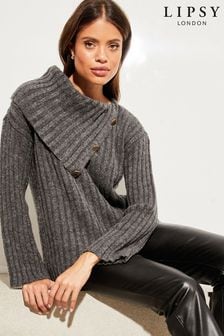 Lipsy pleten pulover s pisemskega ovratnika hardware (K65129) | €19
