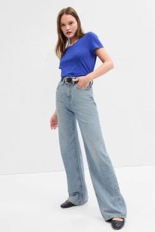 Jeans à jambes larges taille haute Gap (K65540) | €59