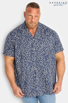 BadRhino Big & Tall Blue Floral Short Sleeve Shirt (K65568) | €19
