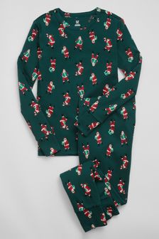 Gap Green Santa Family Christmas Kids Pyjamas (K65799) | €15.50