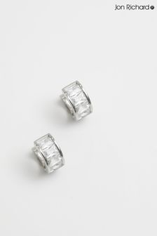 Jon Richard Silver Cubic Zirconia Baguette Hoop Earrings (K65939) | HK$257