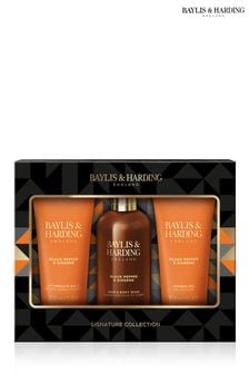 Baylis & Harding Black Pepper and Ginseng Mens Luxury Bathing Trio Gift Set (K66286) | €19.50