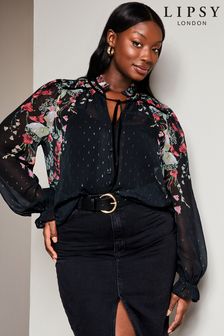 Блузка с длинными рукавами и завязкой Lipsy (K66955) | €24