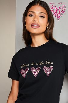 Wear it with Love Black Boyfriend T-Shirt - Women (K66961) | 115 SAR