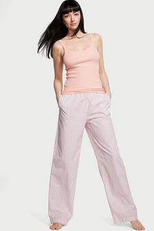 Victoria's Secret Pale Rose Stripe Pink Cami Long Pyjamas (K67331) | €52