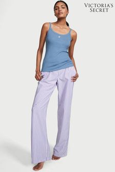 Victoria's Secret Faded Denim Stripe Blue Cami Long Pyjamas (K67332) | €52