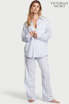 Victoria's Secret Blue Crescent Stripe Modal Long Pyjamas (K67334) | €68
