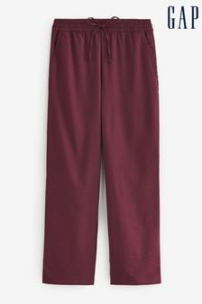 Gap Red Mid Rise Wide Leg Twill Trousers (K67446) | €17