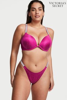 Victoria's Secret Berry Blush Pink Add 2 Cups Push Up Shine Strap Swim Bikini Top (K67648) | €85