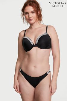 Victoria's Secret Nero Black Brazilian Shine Strap Swim Bikini Bottom (K67653) | €38