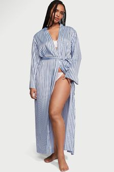 Victoria's Secret Blue Crescent Logo Stripe Dressing Gown (K67671) | €33