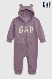 Gap Purple Logo Zip Hooded All in One - Baby (K67848) | €19.50