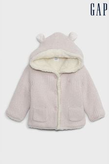 Розовый - Худи с меховой подкладкой и медвежонком Gap (новорожденный - 24 мес.) (K68024) | €34