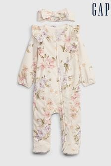 Gap Cream Love Shack Fancy Floral Baby Sleepsuit (K68448) | €19.50
