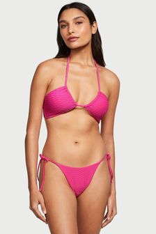 Victoria's Secret Forever Pink Fishnet Tie Side High Leg Swim Bikini Bottom (K68528) | kr325