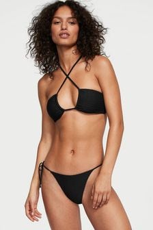 Victoria's Secret Black Fishnet Cross Over Swim Bikini Top (K68560) | €33