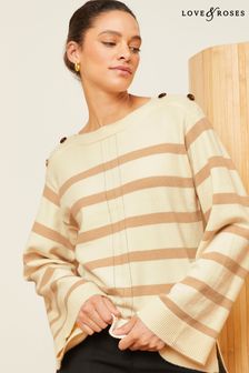 Love & Roses Ivory White Petite Oversized Cosy Knitted Jumper (K69133) | 2,289 UAH