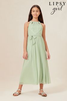 Lipsy Sage Green Cut Out Midi Occasion Dress -Teen (K69267) | $82 - $93
