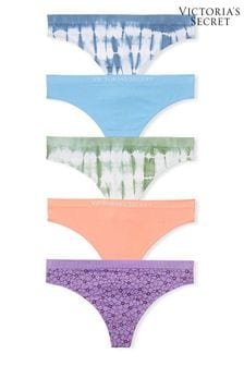 Victoria's Secret Blue/Green/Purple/Orange Thong Knickers Multipack (K69550) | kr350