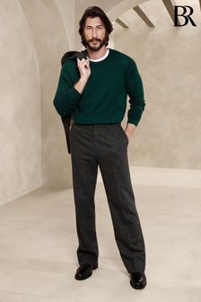 Banana Republic Green Franco Italian Merino Crew Neck Jumper (K69978) | €107