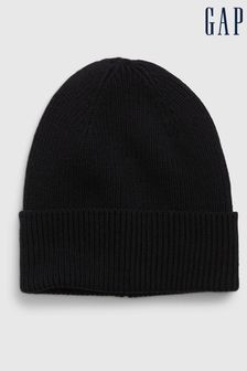 Czarny - Prążkowana czapka beanie dla dorosłych Gap z bawełny organicznej dla dorosłych (K70004) | 75 zł
