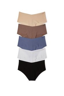 Victoria's Secret PINK Black/Blue/Nude/White Cheeky No Show Multipack Knickers (K70181) | €31