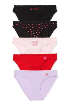 Victoria's Secret Black/Pink/Red/Purple Bikini Multipack Knickers (K70184) | kr350