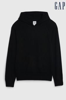 Negru - Hanorac tip pulover din cașmir cu buzunar din material moale Gap (K70404) | 209 LEI