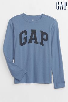 Gap Blue Long Sleeve Crew Neck Arch Logo T-Shirt (4-13yrs) (K70408) | €14