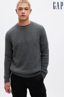 Gap kaszmirowy sweter z okrągłym dekoltem o waflowej fakturze (K70509) | 285 zł
