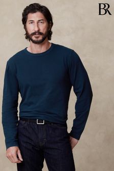 Banana Republic Blue Soft Wash Long Sleeve T-Shirt (K70670) | €47